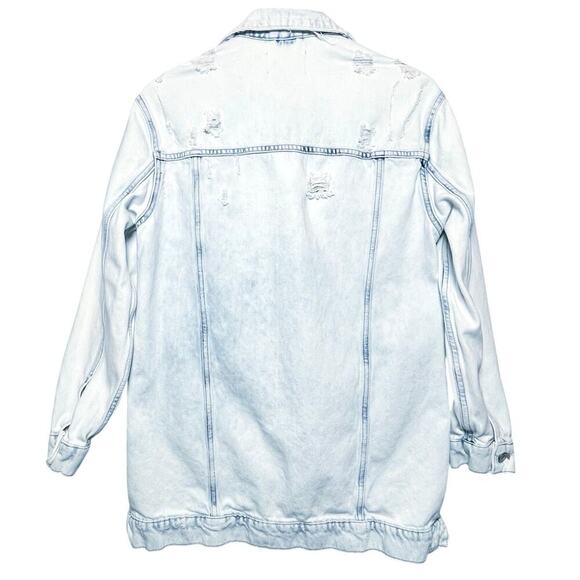 FREE PEOPLE x WE THE FREE Women’s Distressed Lightwash Denim Jacket - Picture 4 of 4